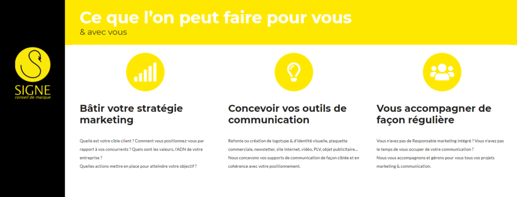 Slogan de la société Signe Conseil