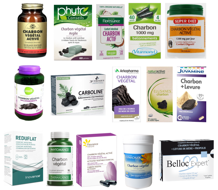 compléments alimentaires à base de charbon actif